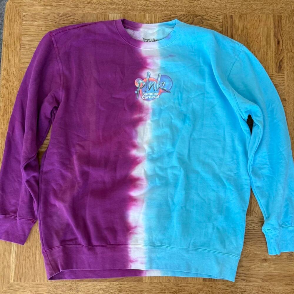 PiNK Summer Carnival 2024 Tour Tie Dye Crewneck Sweatshirt XL